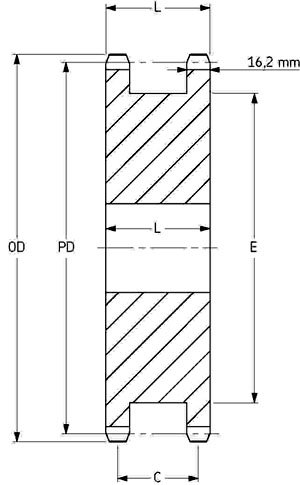 Звездочка PHS 16B-1DSA25